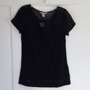 Banana Republic Black Top with camisole S. NWT